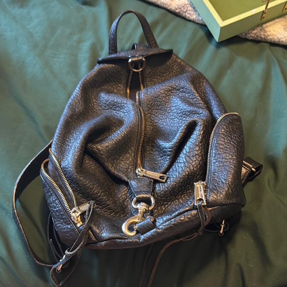 Rebecca Minkoff Julian Black Leather Backpack